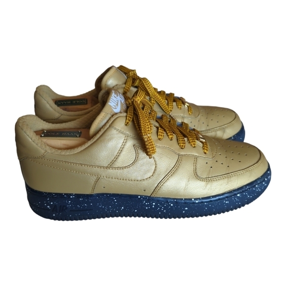 NikeiD Custom Designed  Gold and Black Sneakers 2015 Size 8.5 - Picture 15 of 16